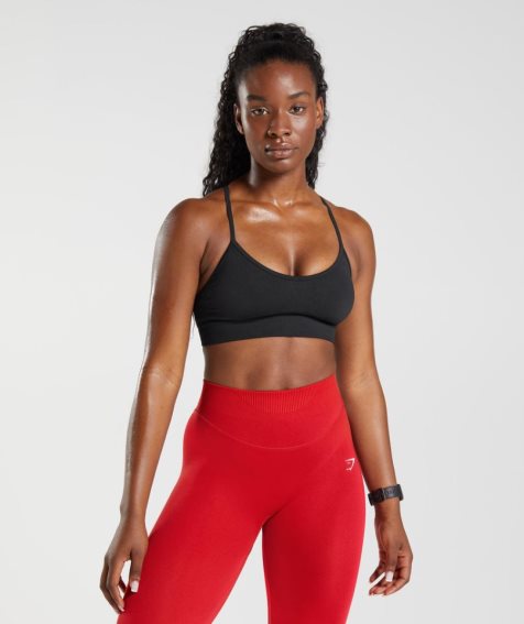 Sujetadores Deportivos Gymshark Sweat Seamless Mujer Negras | ES6974-YG