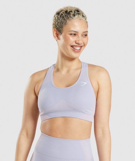 Sujetadores Deportivos Gymshark Vital Seamless 2.0 Mujer Azules Claro | ES2481-PG