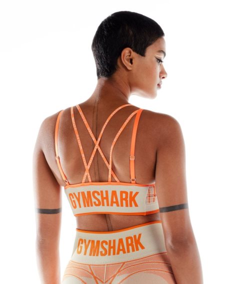 Sujetadores Deportivos Gymshark Wtflex Linear Seamless Mujer Naranjas | ES4756-FB