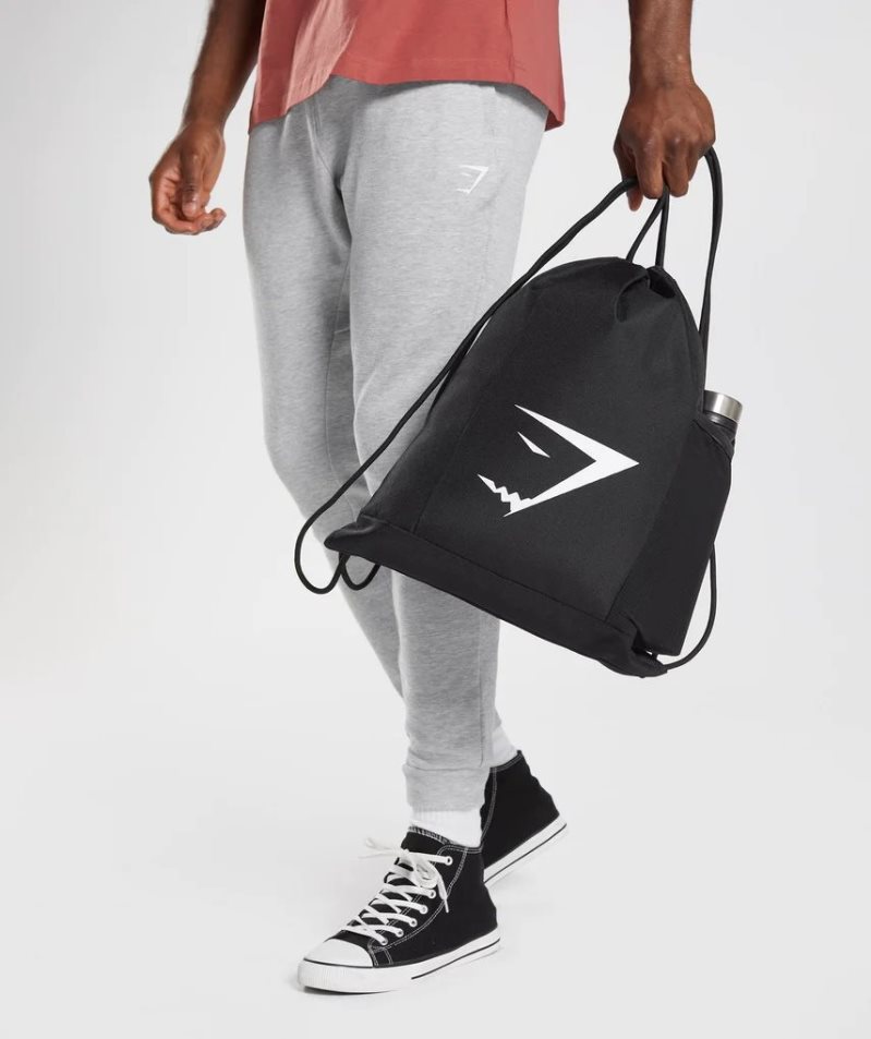 Bolso Saco Gymshark Sharkhead Gymsack Negras | ES1720-SH