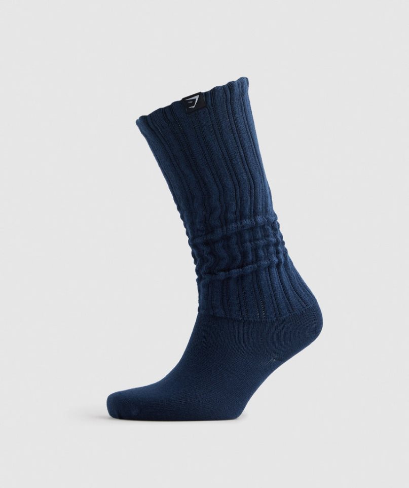 Calcetines Gymshark Comfy Rest Day Azul Marino | ES3675-FS