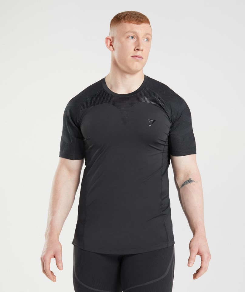 Camiseta Gymshark 315 Hombre Negras | ES1293-TL