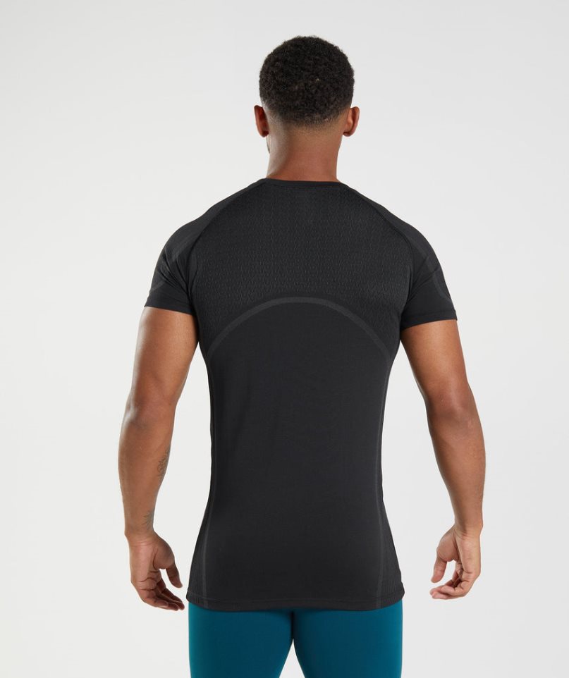 Camiseta Gymshark 315 Seamless Hombre Negras | ES8601-JC