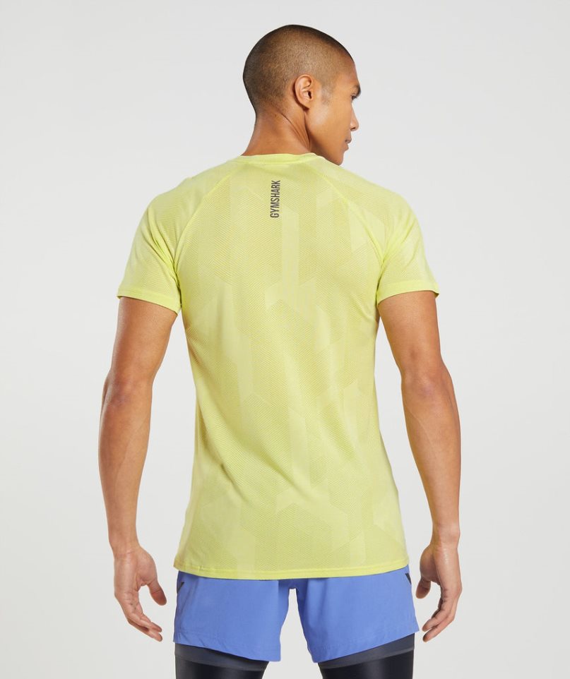 Camiseta Gymshark Apex Hombre Amarillo | ES2689-LD