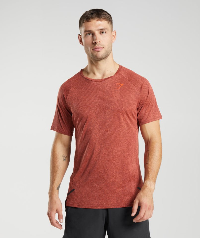 Camiseta Gymshark Apex Hombre Marrones | ES3248-VK