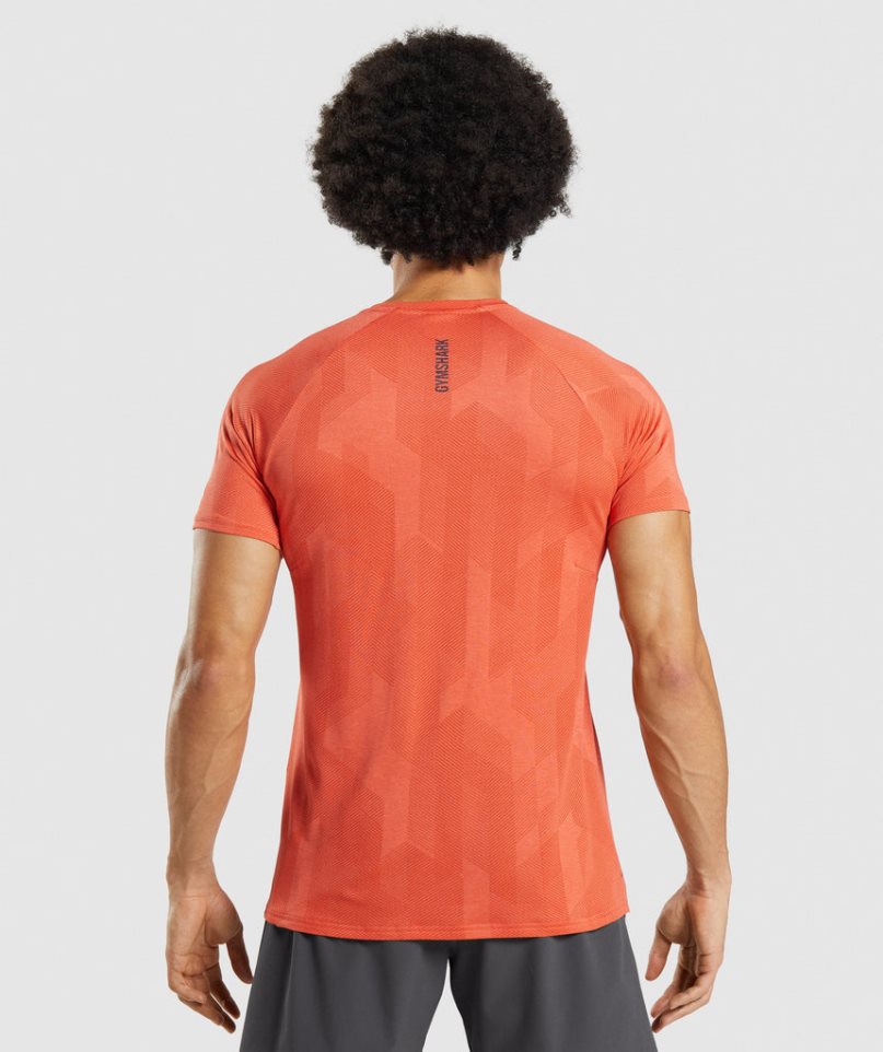 Camiseta Gymshark Apex Hombre Naranjas | ES5693-XS