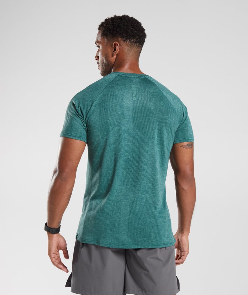 Camiseta Gymshark Apex Hombre Verde | ES8736-JO