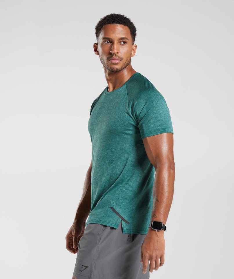 Camiseta Gymshark Apex Hombre Verde | ES8736-JO