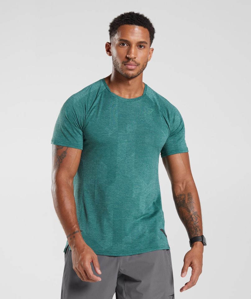 Camiseta Gymshark Apex Hombre Verde | ES8736-JO