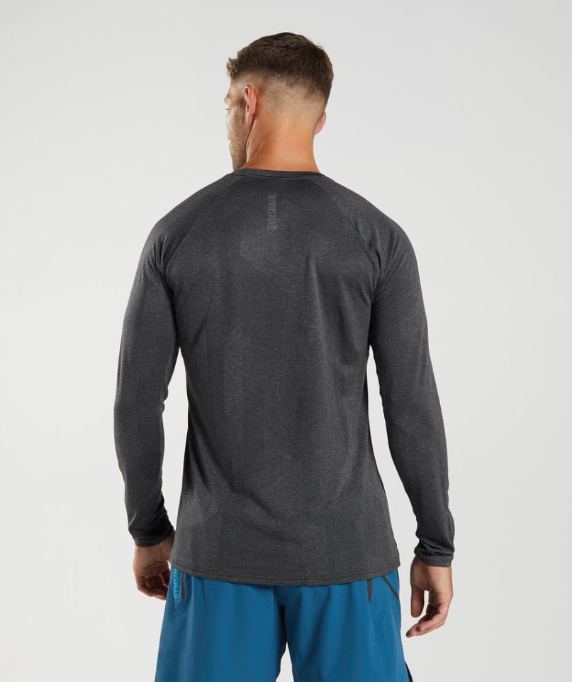 Camiseta Gymshark Apex Long Sleeve Hombre Negras | ES6087-OU