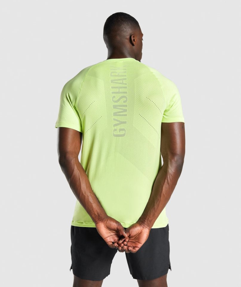 Camiseta Gymshark Apex Perform Hombre Verde Claro | ES8170-NZ