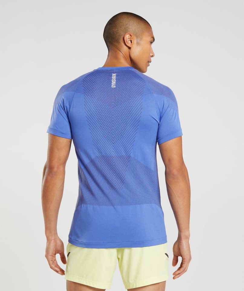 Camiseta Gymshark Apex Seamless Hombre Azules | ES5827-JO