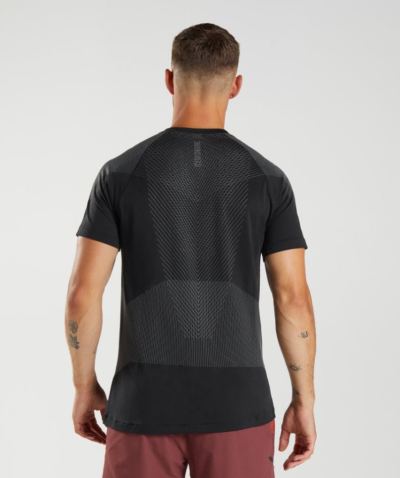 Camiseta Gymshark Apex Seamless Hombre Negras | ES8527-ID