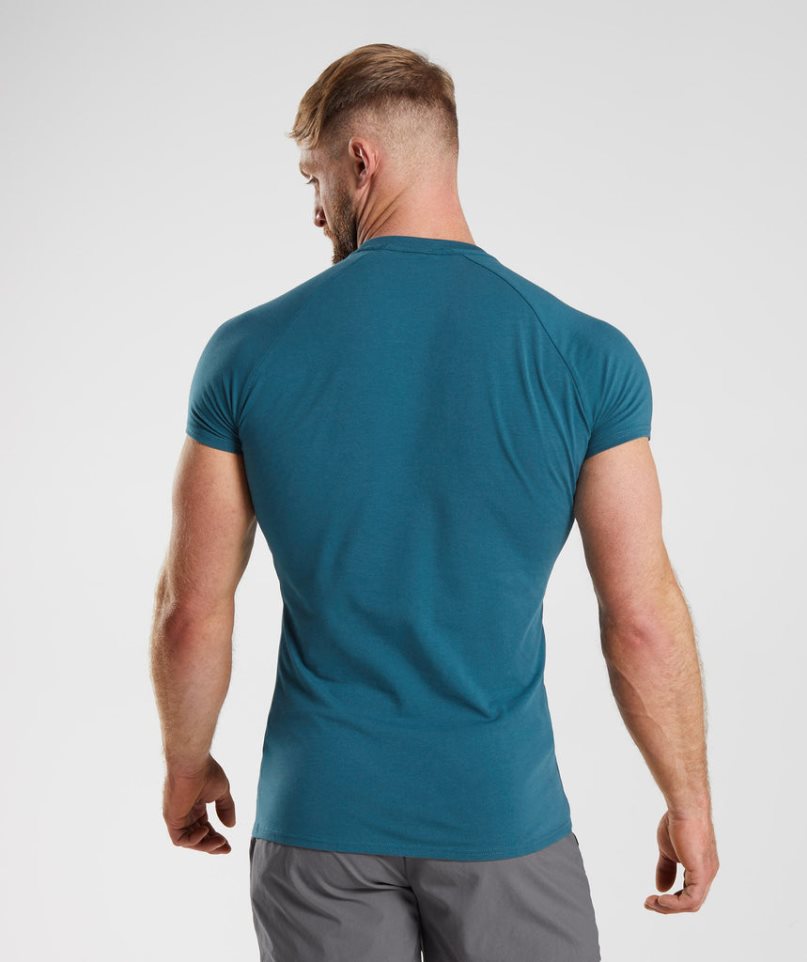 Camiseta Gymshark Apollo Hombre Azules | ES3207-RP