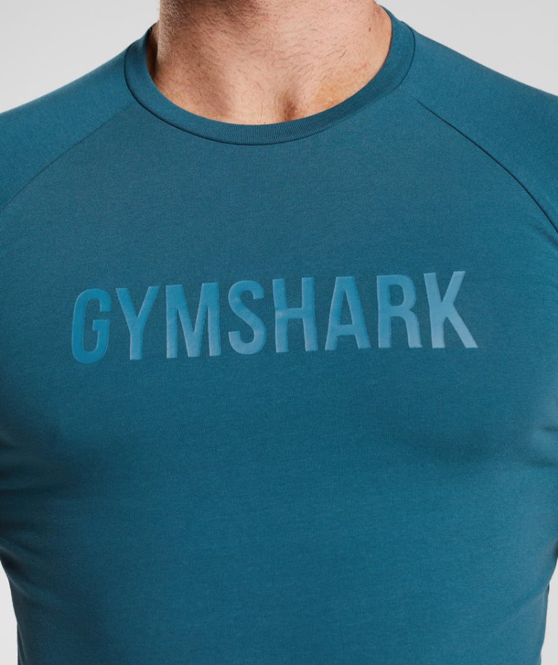 Camiseta Gymshark Apollo Hombre Azules | ES3207-RP