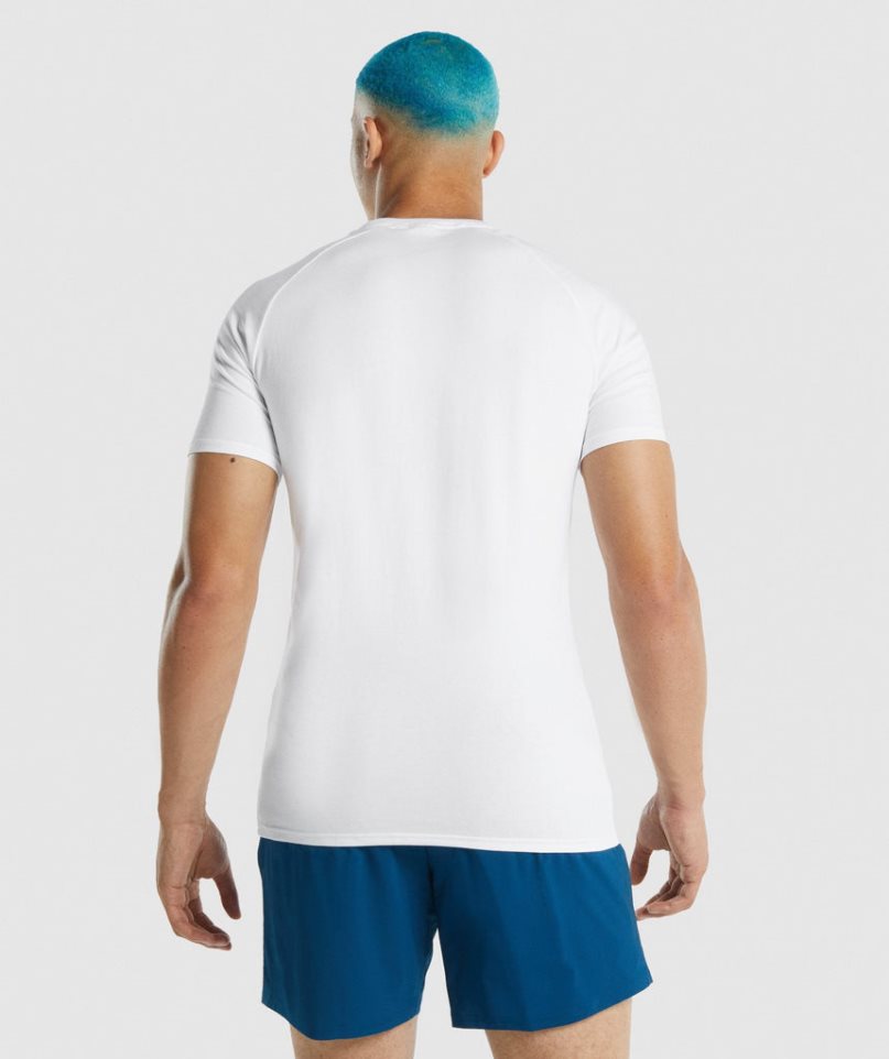 Camiseta Gymshark Apollo Hombre Blancas | ES5120-OU