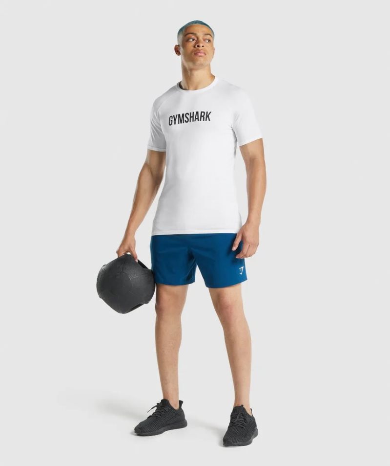 Camiseta Gymshark Apollo Hombre Blancas | ES5120-OU