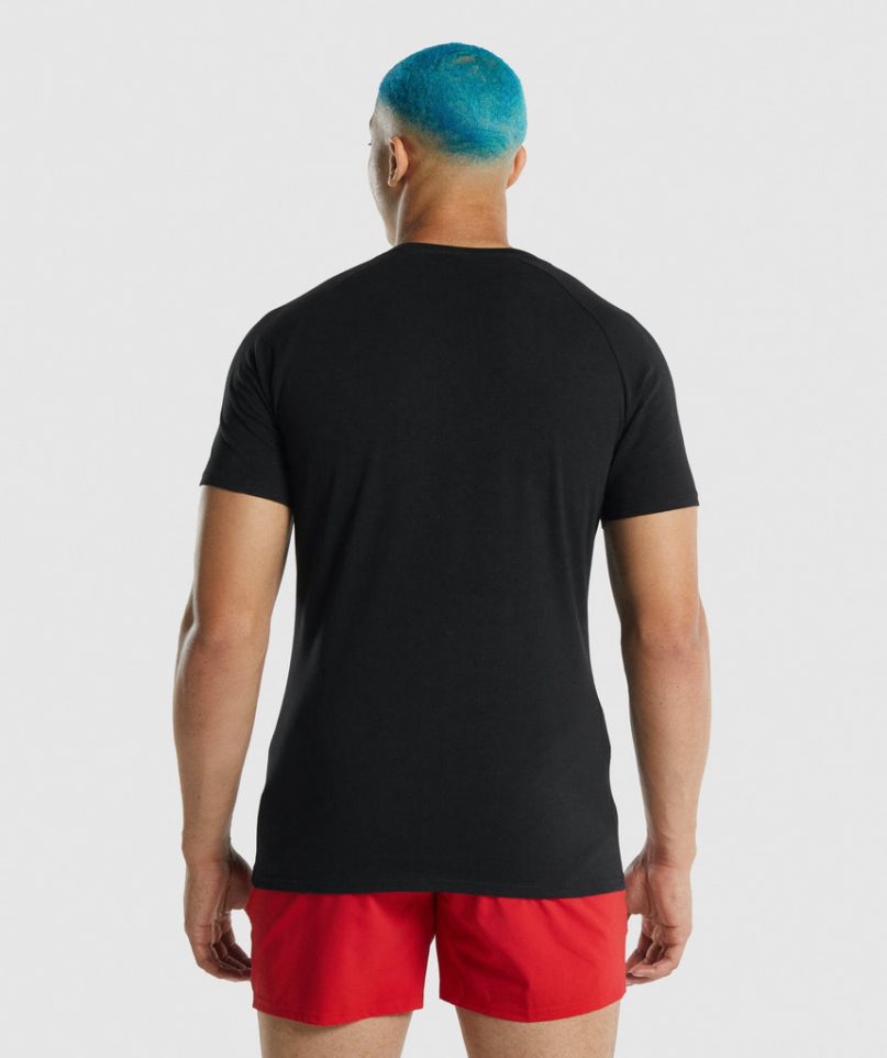 Camiseta Gymshark Apollo Hombre Negras | ES9168-VU