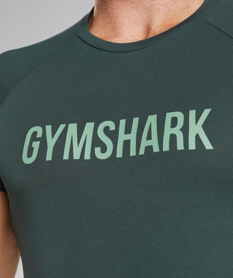 Camiseta Gymshark Apollo Hombre Verde | ES7853-FI