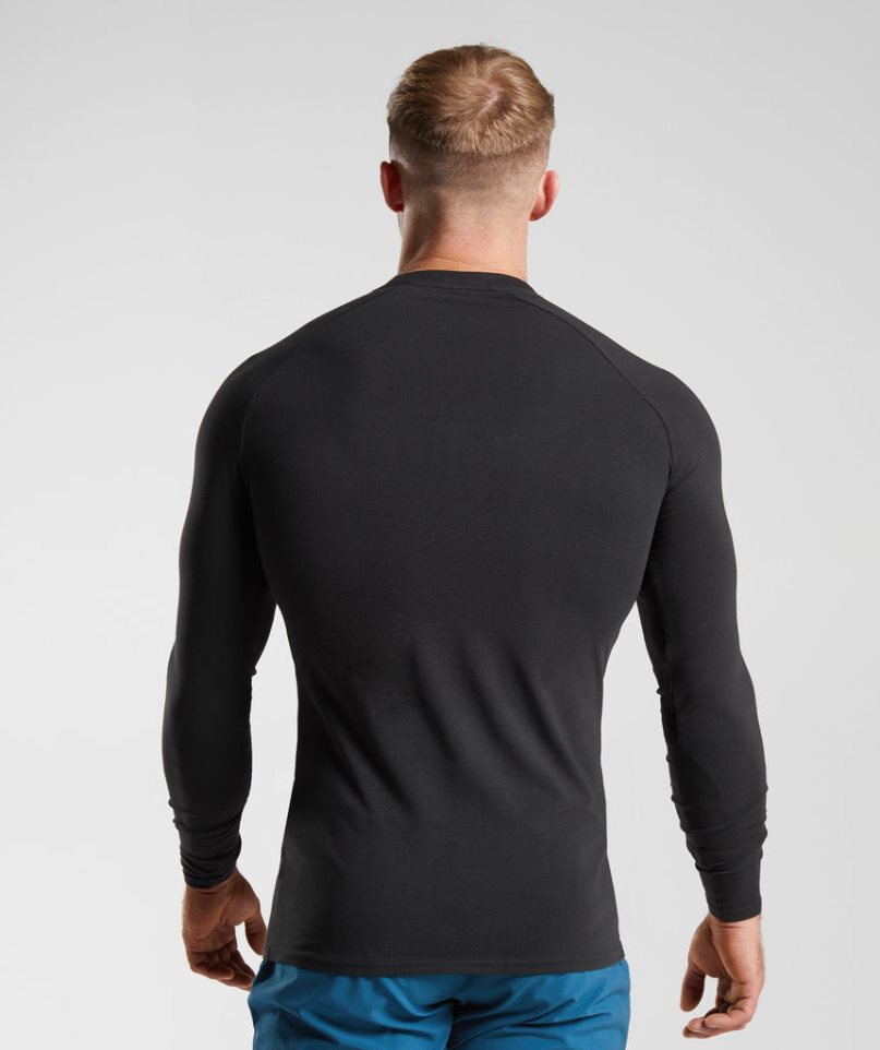 Camiseta Gymshark Apollo Long Sleeve Hombre Negras | ES0136-BY