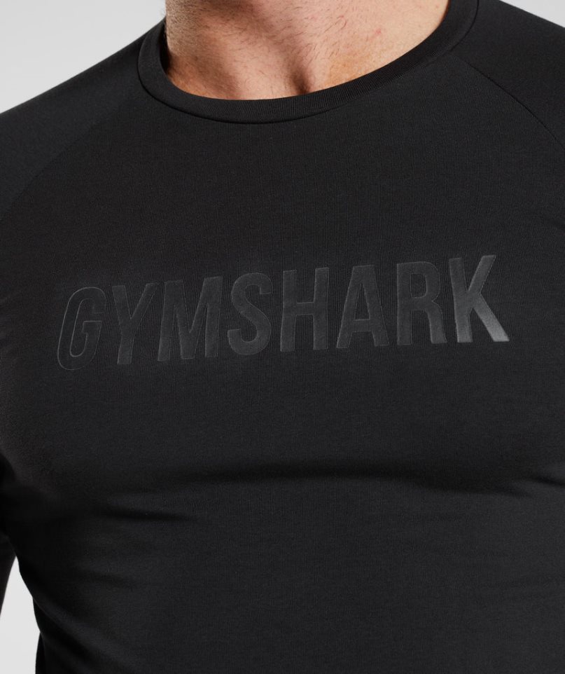 Camiseta Gymshark Apollo Long Sleeve Hombre Negras | ES0136-BY