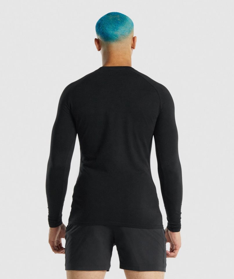 Camiseta Gymshark Apollo Long Sleeve Hombre Negras | ES0812-SZ