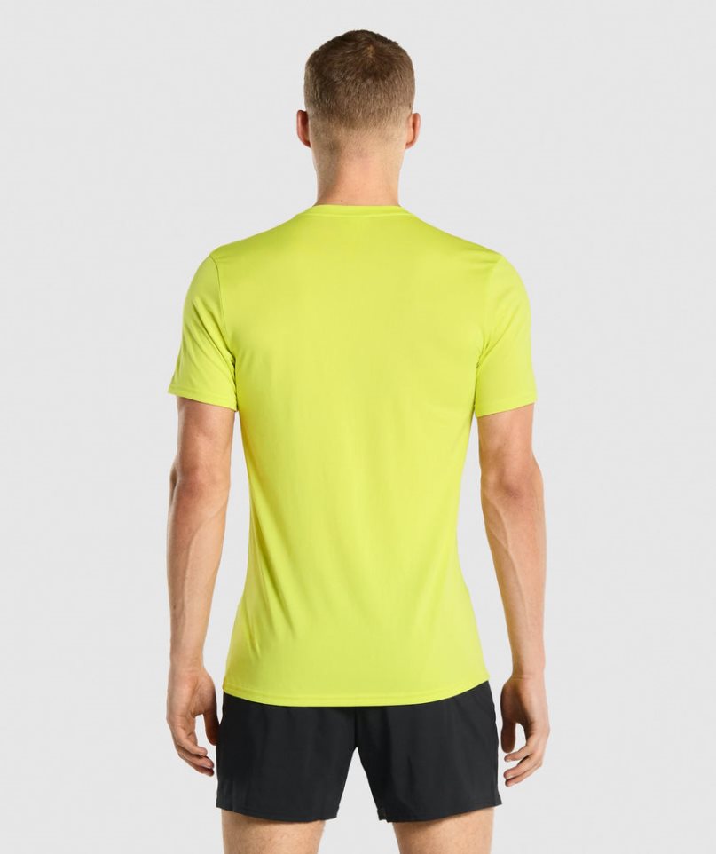 Camiseta Gymshark Arrival Hombre Amarillo | ES7064-ZG