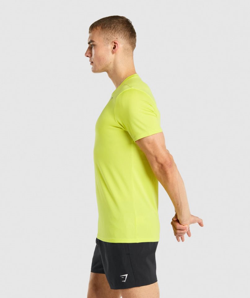 Camiseta Gymshark Arrival Hombre Amarillo | ES7064-ZG