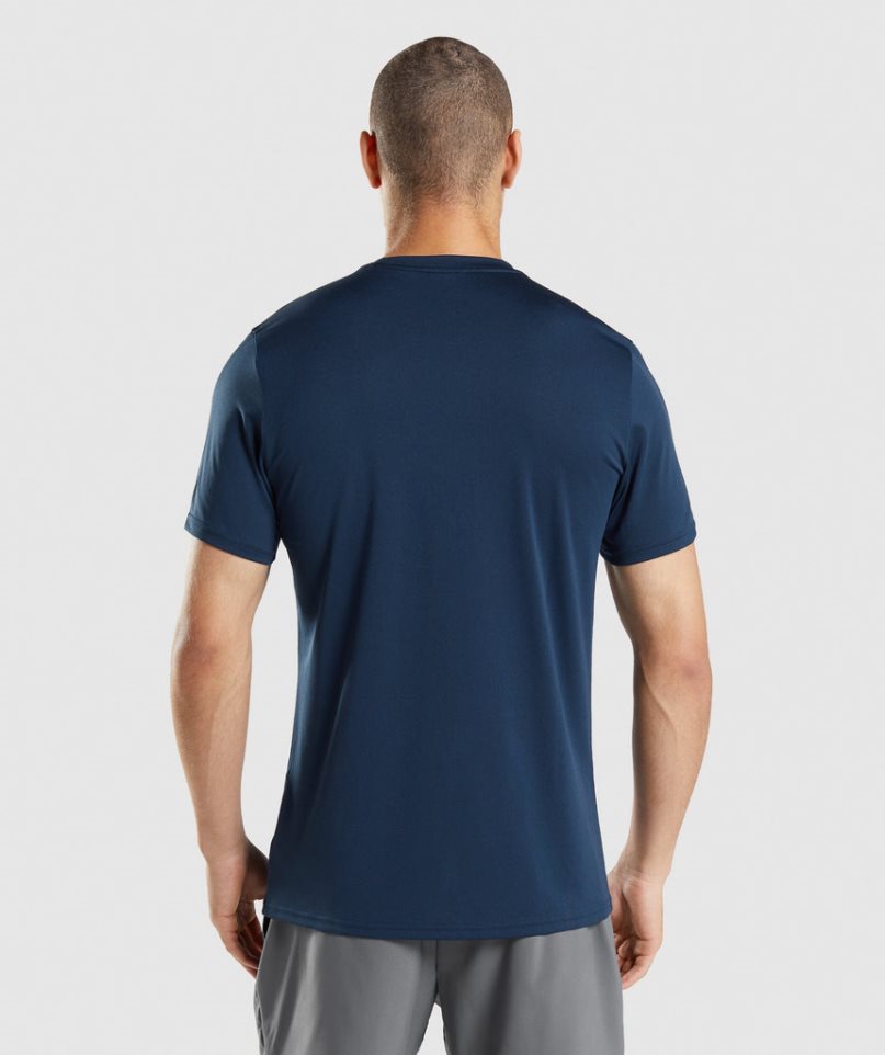 Camiseta Gymshark Arrival Hombre Azul Marino | ES6810-VC