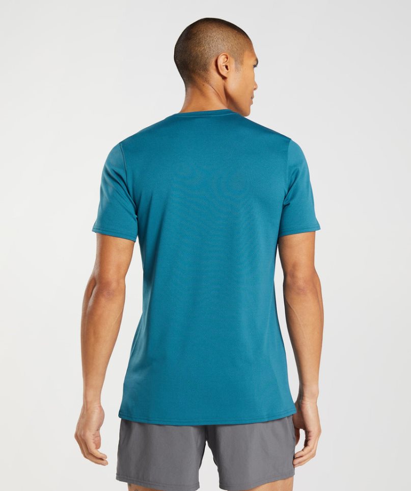 Camiseta Gymshark Arrival Hombre Azules | ES1045-IZ