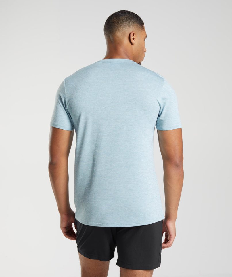 Camiseta Gymshark Arrival Hombre Azules Claro | ES7890-MH