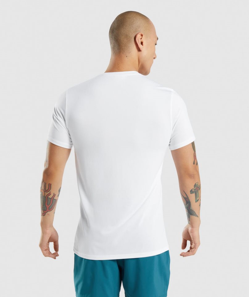 Camiseta Gymshark Arrival Hombre Blancas | ES2879-XC