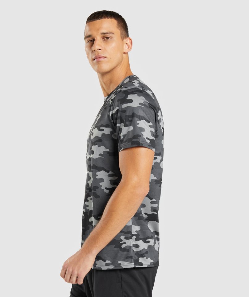 Camiseta Gymshark Arrival Hombre Camuflaje | ES2076-TD