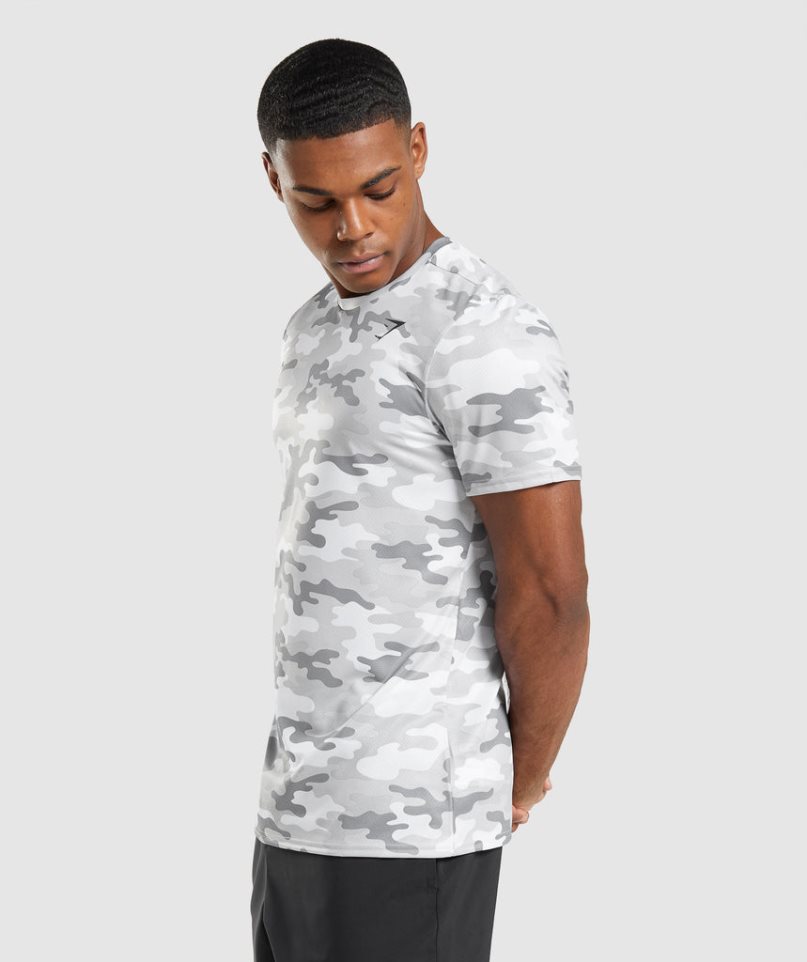 Camiseta Gymshark Arrival Hombre Camuflaje | ES2438-ZS