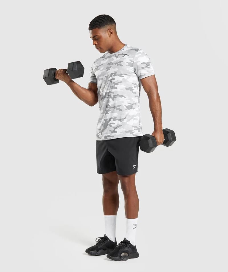 Camiseta Gymshark Arrival Hombre Camuflaje | ES2438-ZS