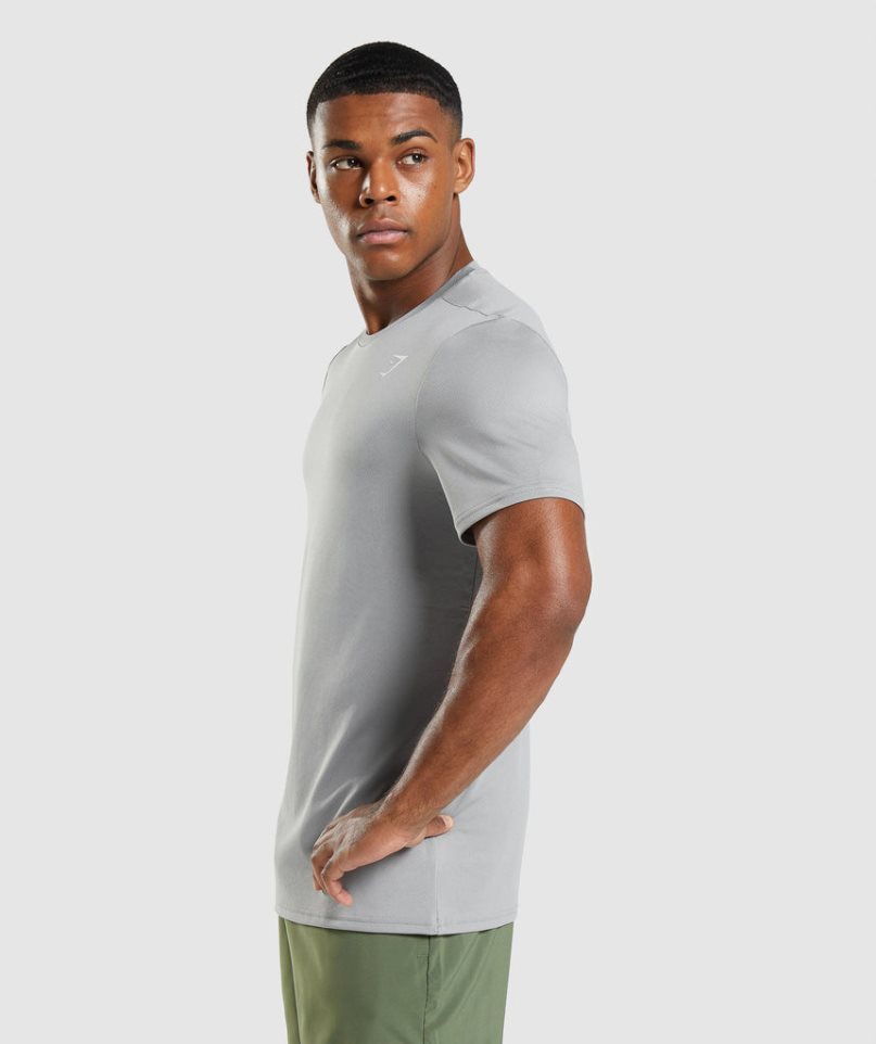 Camiseta Gymshark Arrival Hombre Gris Claro | ES8265-FZ