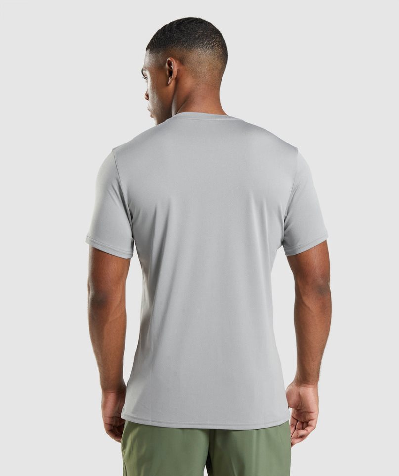 Camiseta Gymshark Arrival Hombre Gris Claro | ES8265-FZ