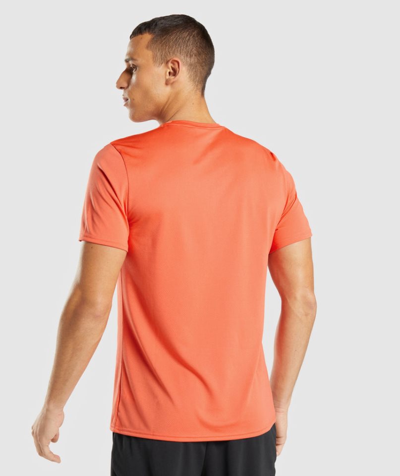 Camiseta Gymshark Arrival Hombre Naranjas | ES9564-CT