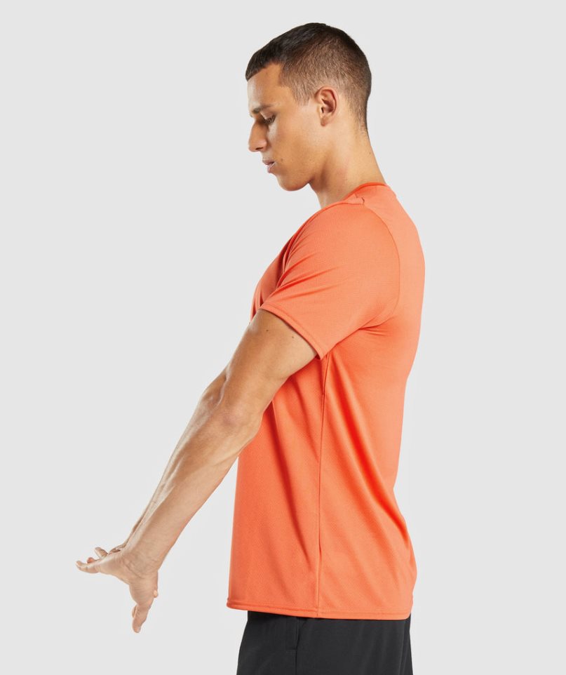 Camiseta Gymshark Arrival Hombre Naranjas | ES9564-CT