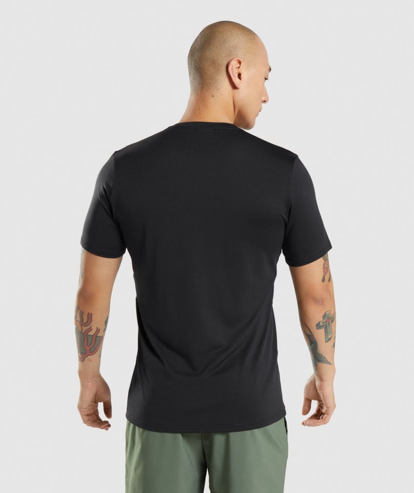 Camiseta Gymshark Arrival Hombre Negras | ES7610-EY