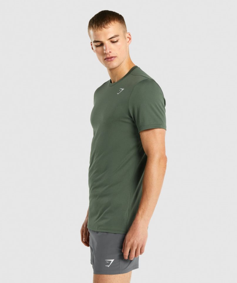 Camiseta Gymshark Arrival Hombre Verde | ES2351-XF