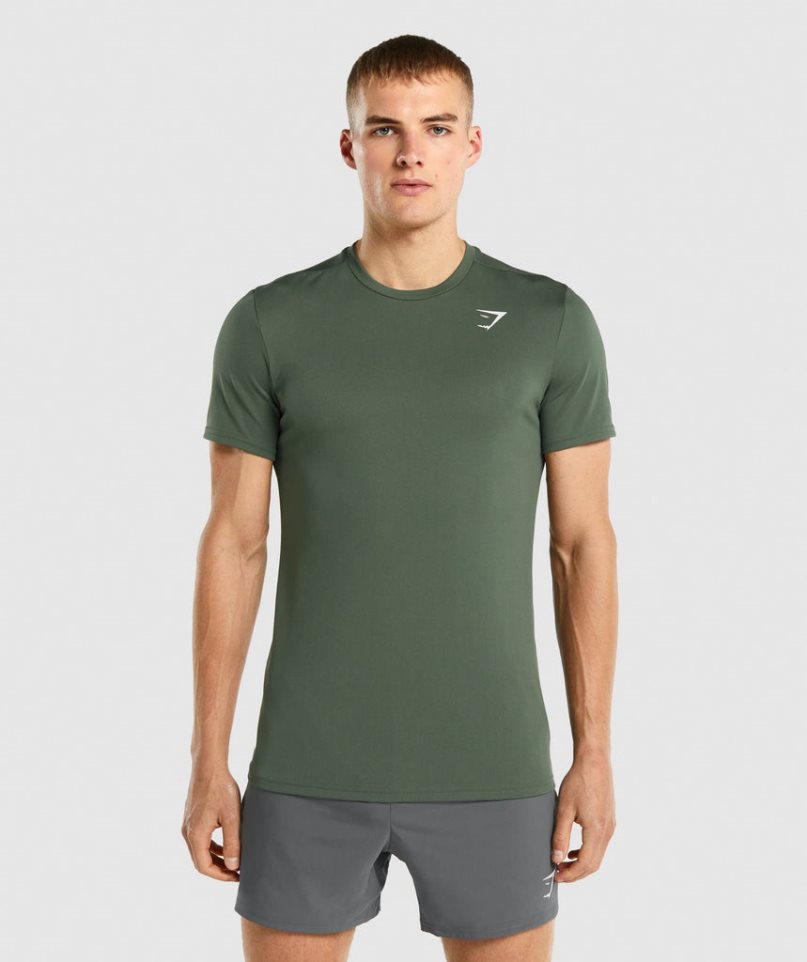 Camiseta Gymshark Arrival Hombre Verde | ES2351-XF