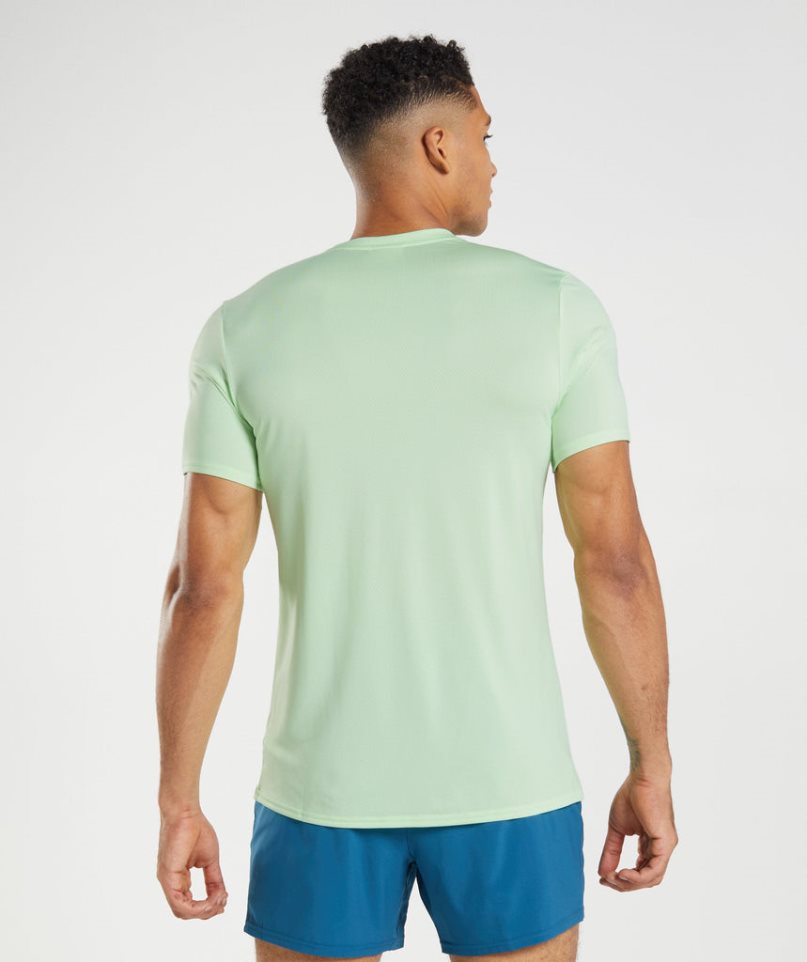 Camiseta Gymshark Arrival Hombre Verde Menta | ES1735-ST