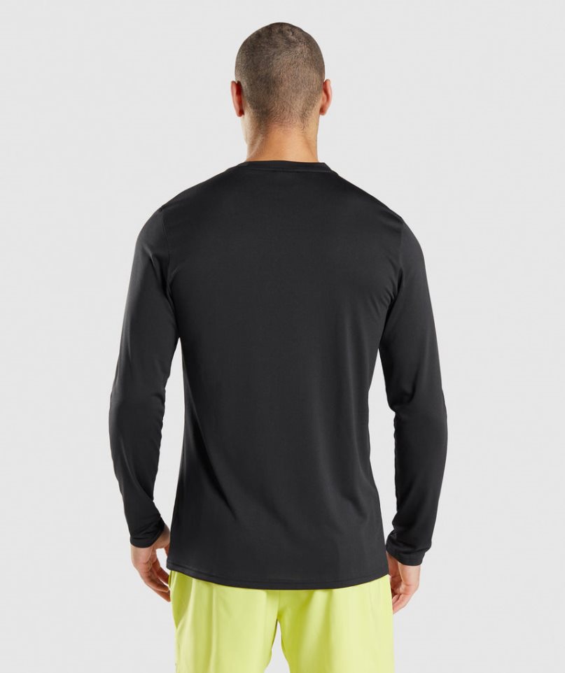 Camiseta Gymshark Arrival Long Sleeve Hombre Negras | ES7025-QE