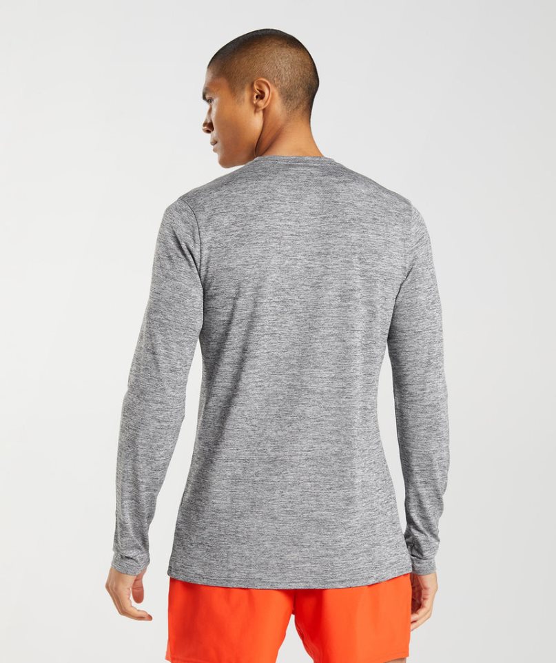 Camiseta Gymshark Arrival Long Sleeve Hombre Gris | ES7058-UP