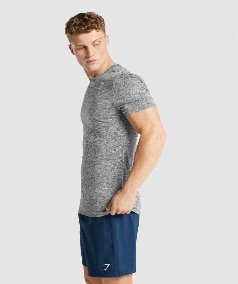 Camiseta Gymshark Arrival Marl Hombre Gris | ES2459-TZ