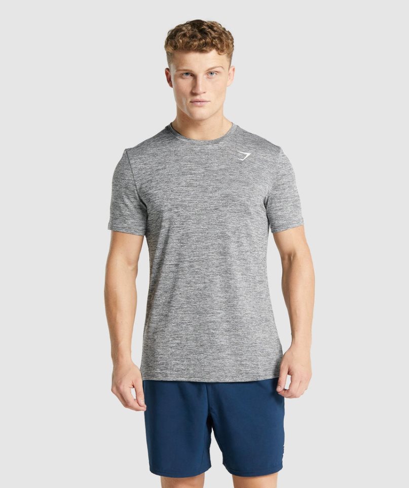 Camiseta Gymshark Arrival Marl Hombre Gris | ES2459-TZ