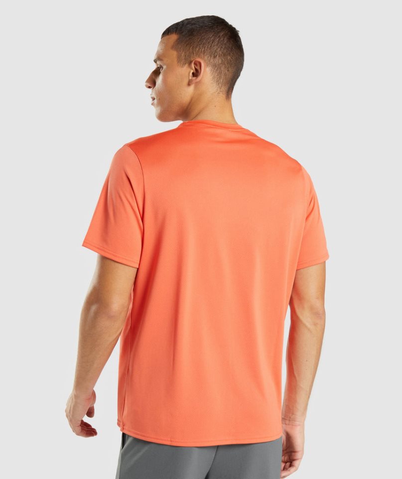 Camiseta Gymshark Arrival Regular Fit Hombre Naranjas | ES0542-HV