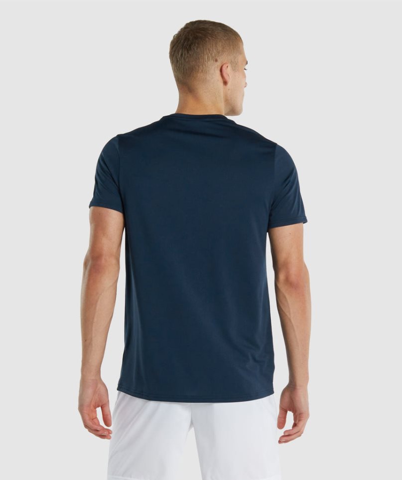 Camiseta Gymshark Arrival Regular Fit Hombre Azul Marino | ES1079-RX