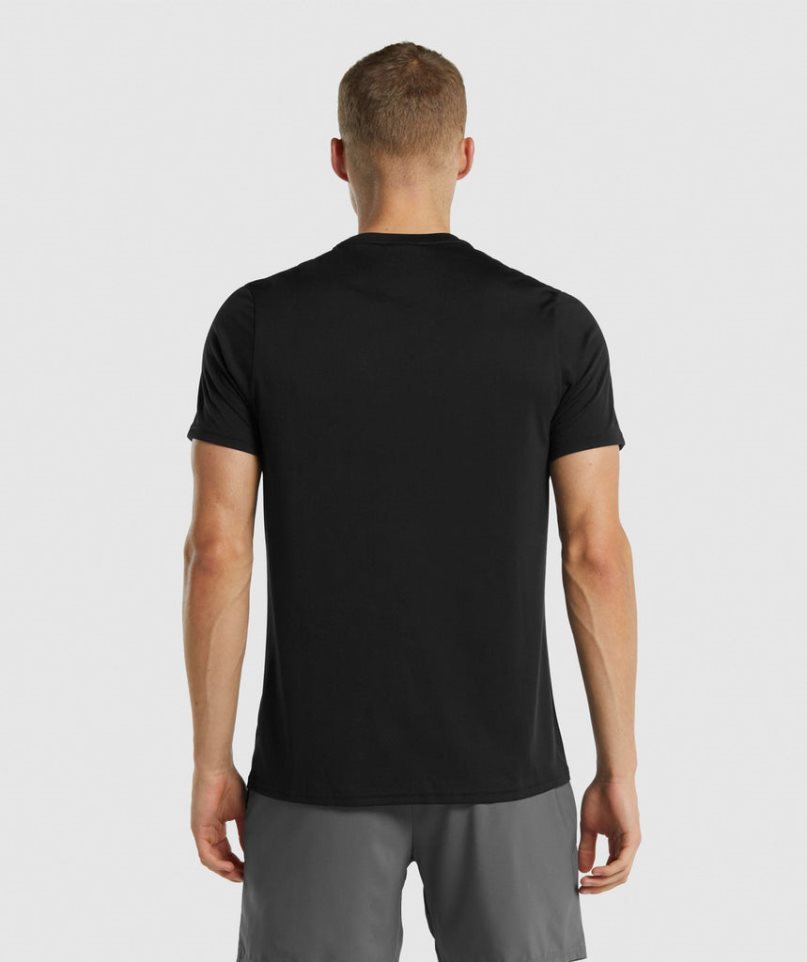 Camiseta Gymshark Arrival Regular Fit Hombre Negras | ES4867-SH